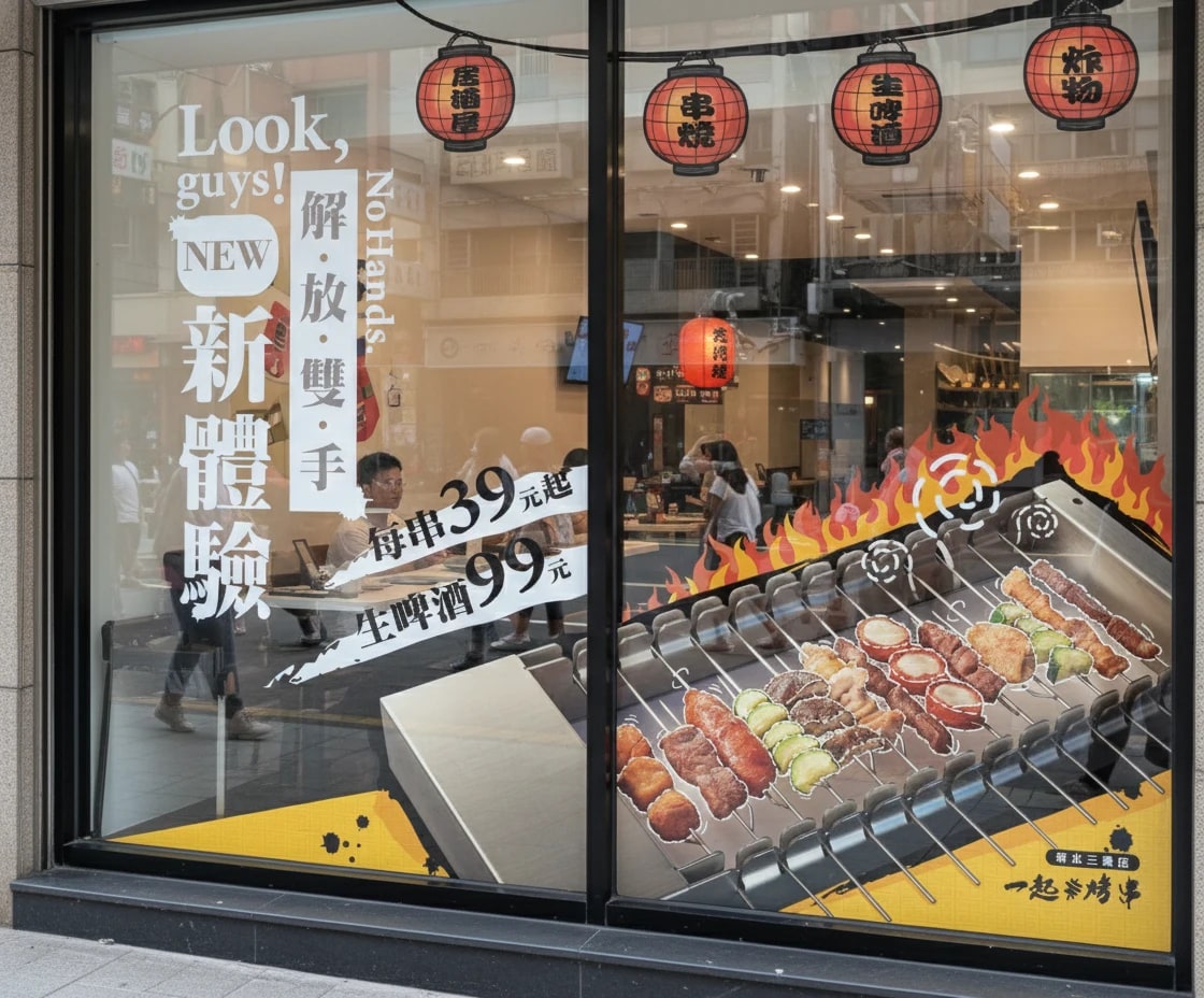 一起烤串 店面主視覺